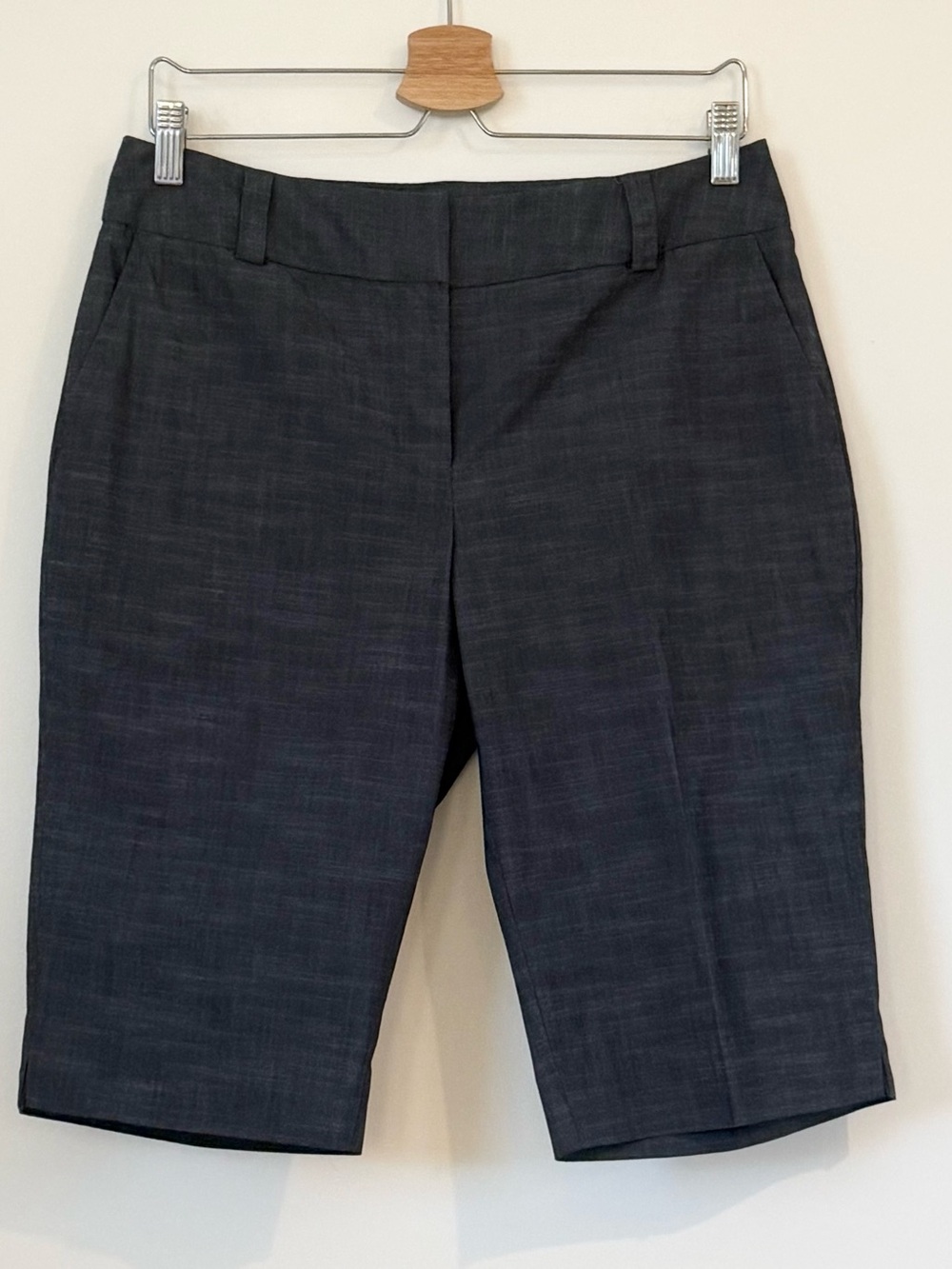 Apt. 9 Maxwell Classic Tailored Gray Textured Bermuda Dress Shorts Size 8